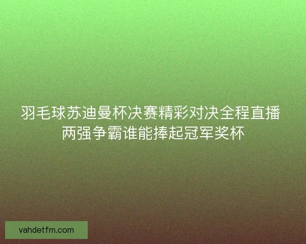 羽毛球苏迪曼杯决赛精彩对决全程直播 两强争霸谁能捧起冠军奖杯