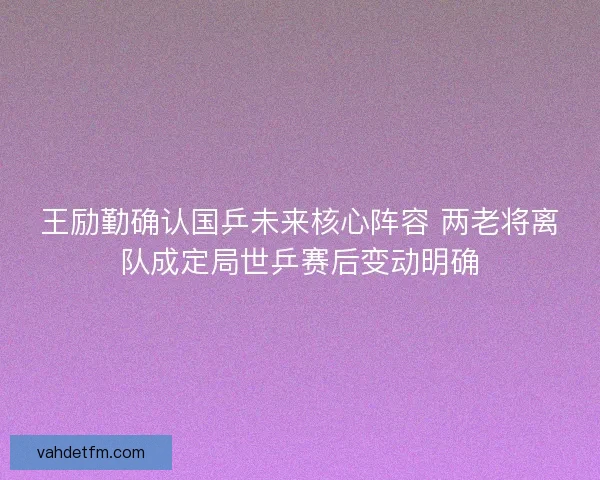 王励勤确认国乒未来核心阵容 两老将离队成定局世乒赛后变动明确